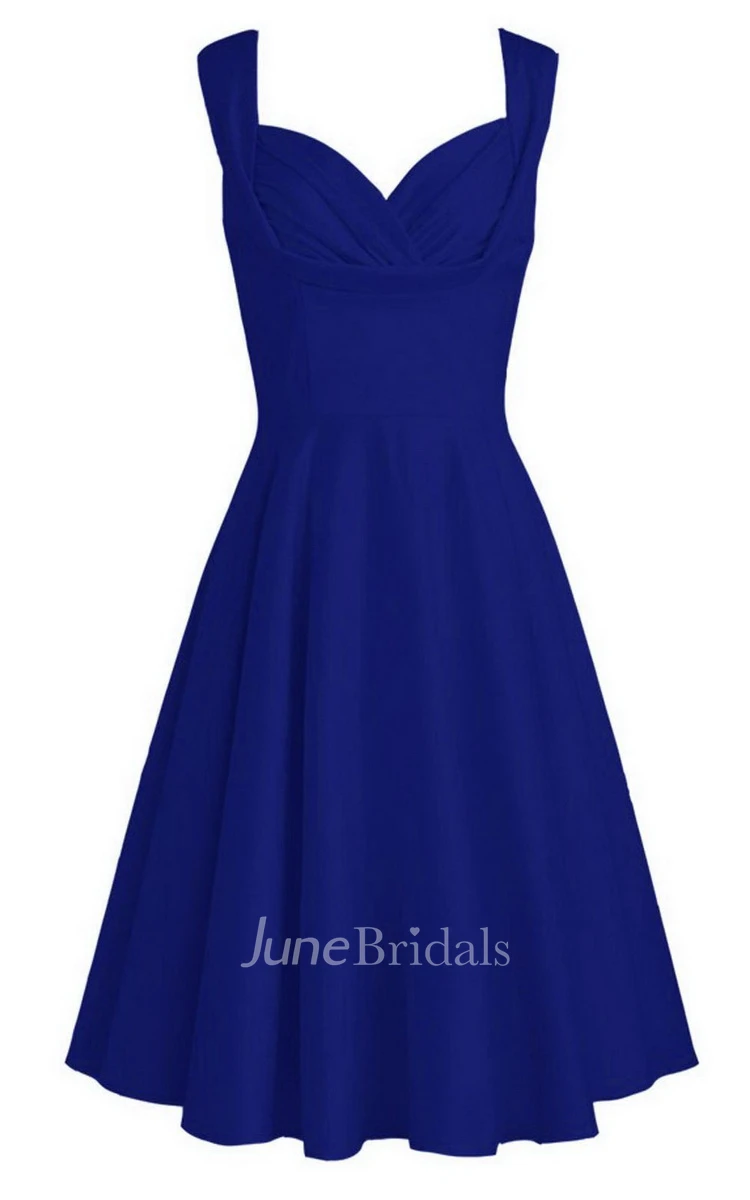 Sleeveless Sweetheart Short Ruffled Chiffon Dress