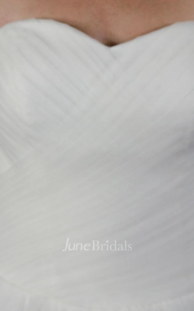 Simple Plain A Line Sweetheart Line Beach Wedding Dress