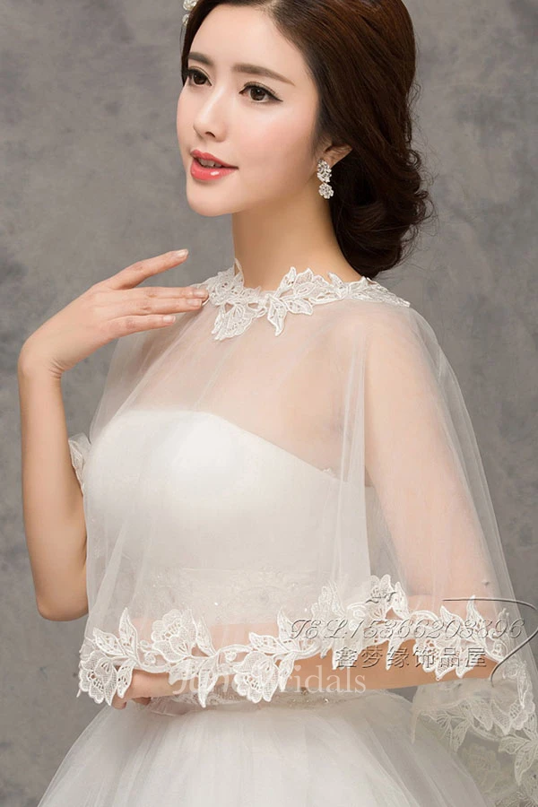 New Lace White Word Shoulder Cape Shawl