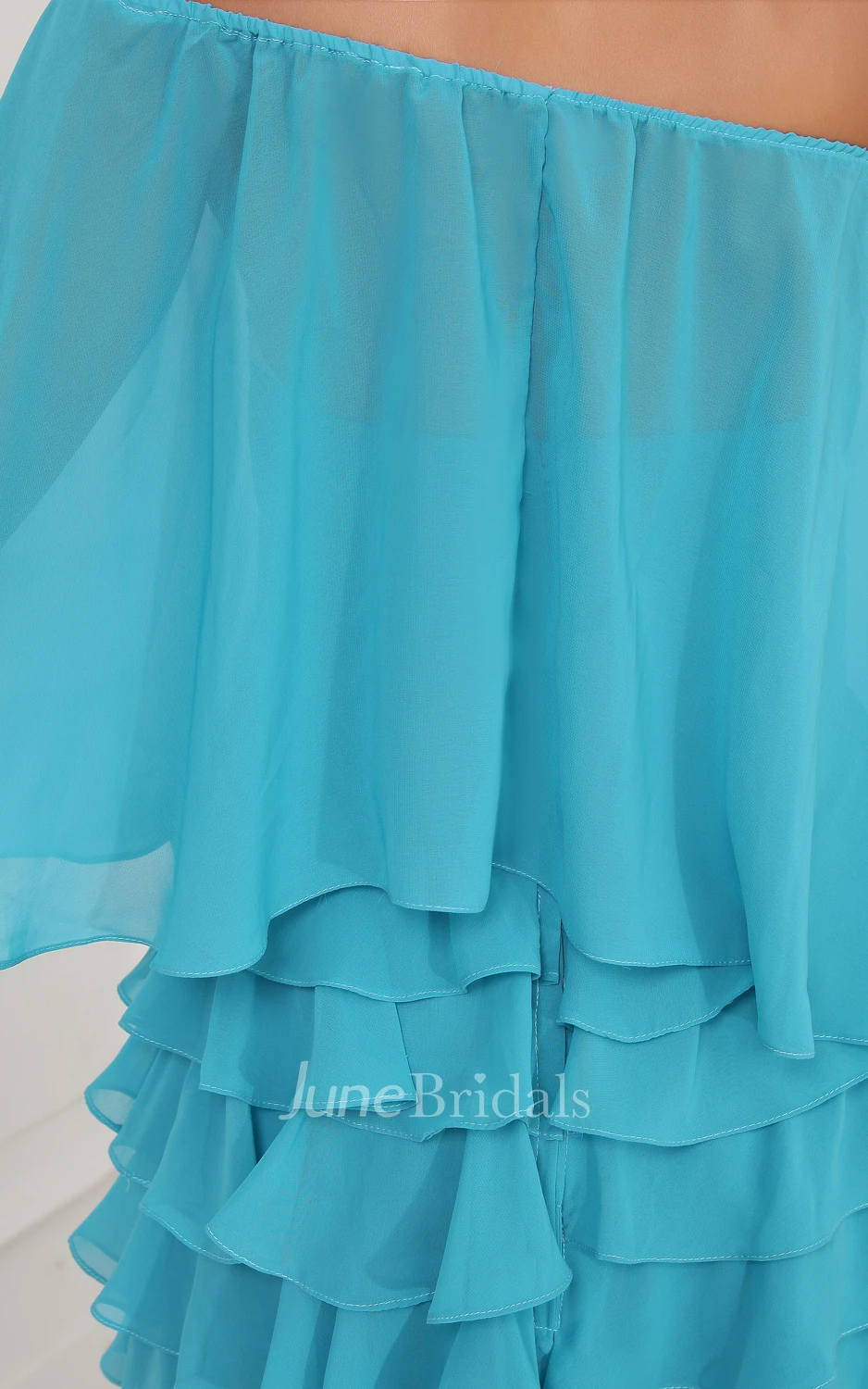 Magnificent Long Tiered Unique Sexy Chiffon Pleated Dress