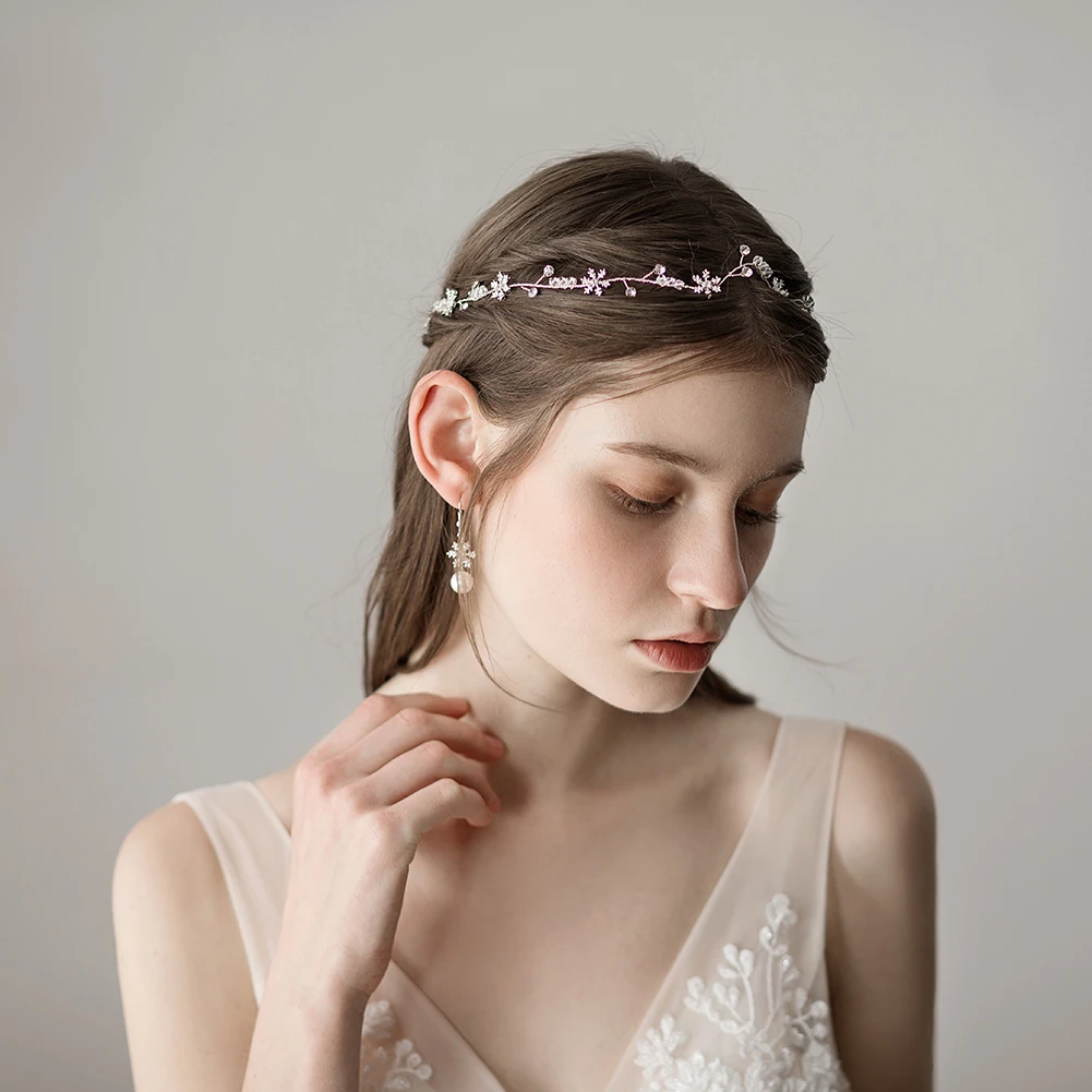 Handmade Elegant Silver Flower Headbands