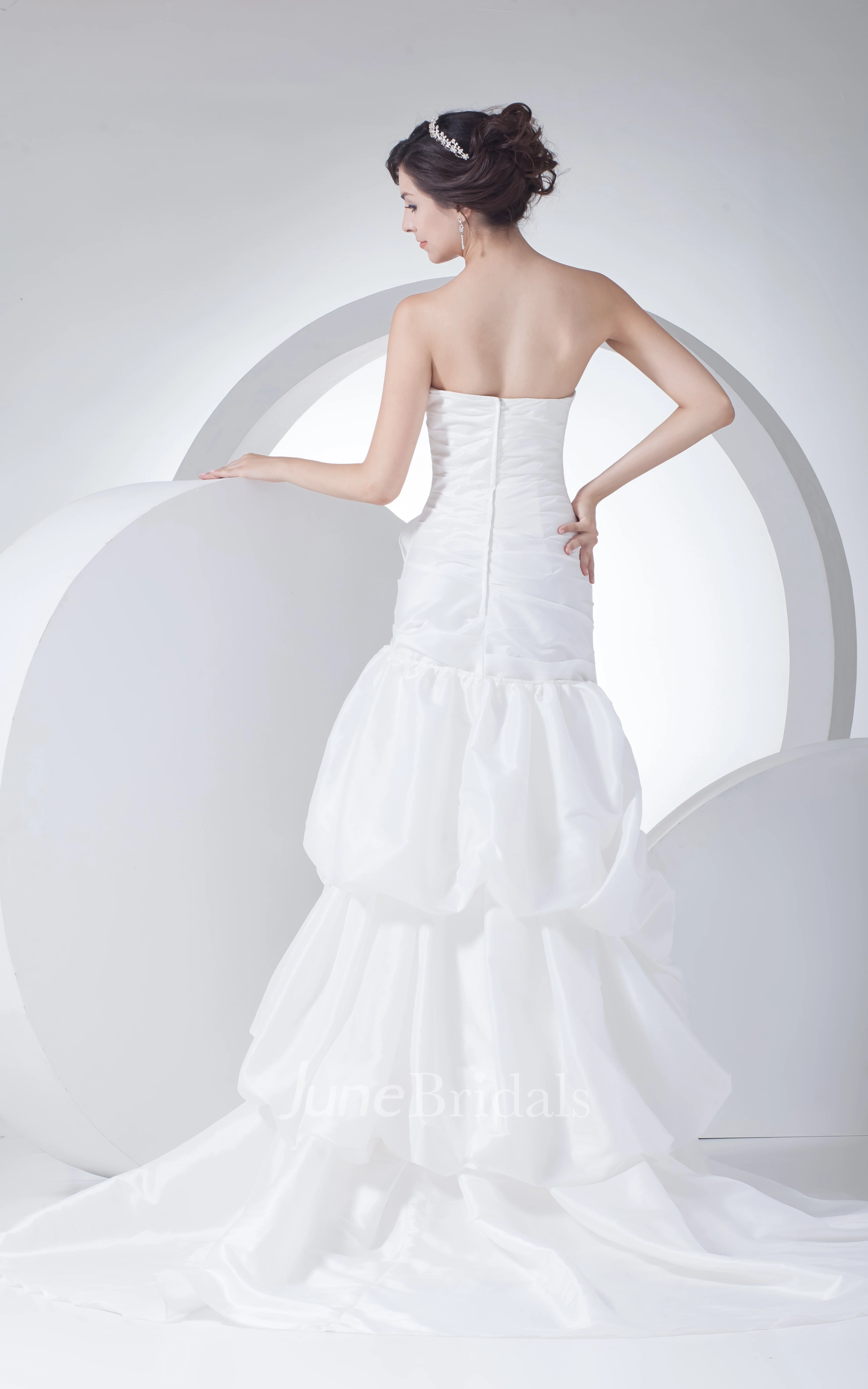 Sweetheart Mermaid Taffeta Dress With Ruching and Draping