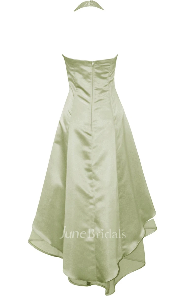 Ruched Bust Beading Dress With Tulle Skirt