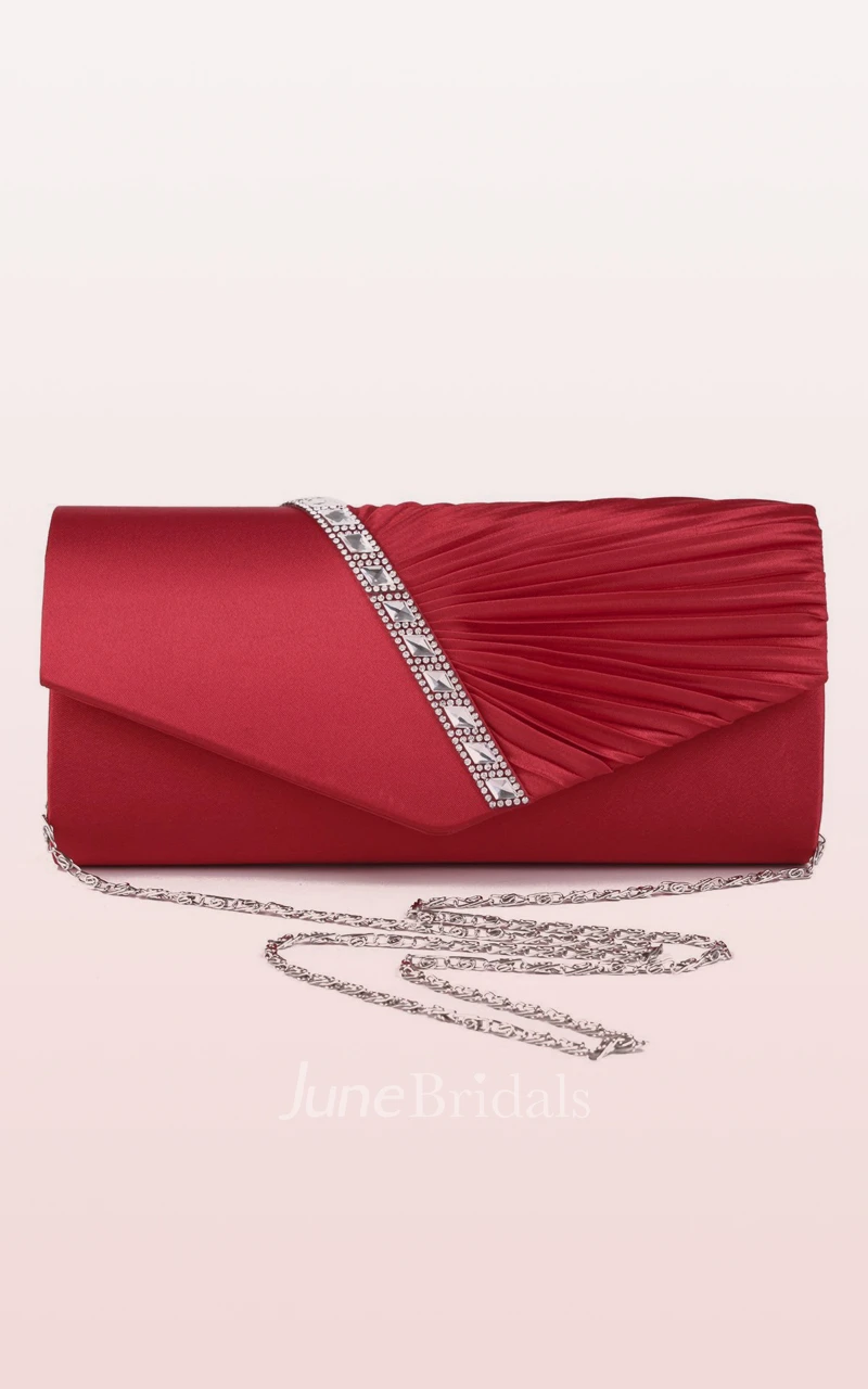 Rhinestone Satin Clutch