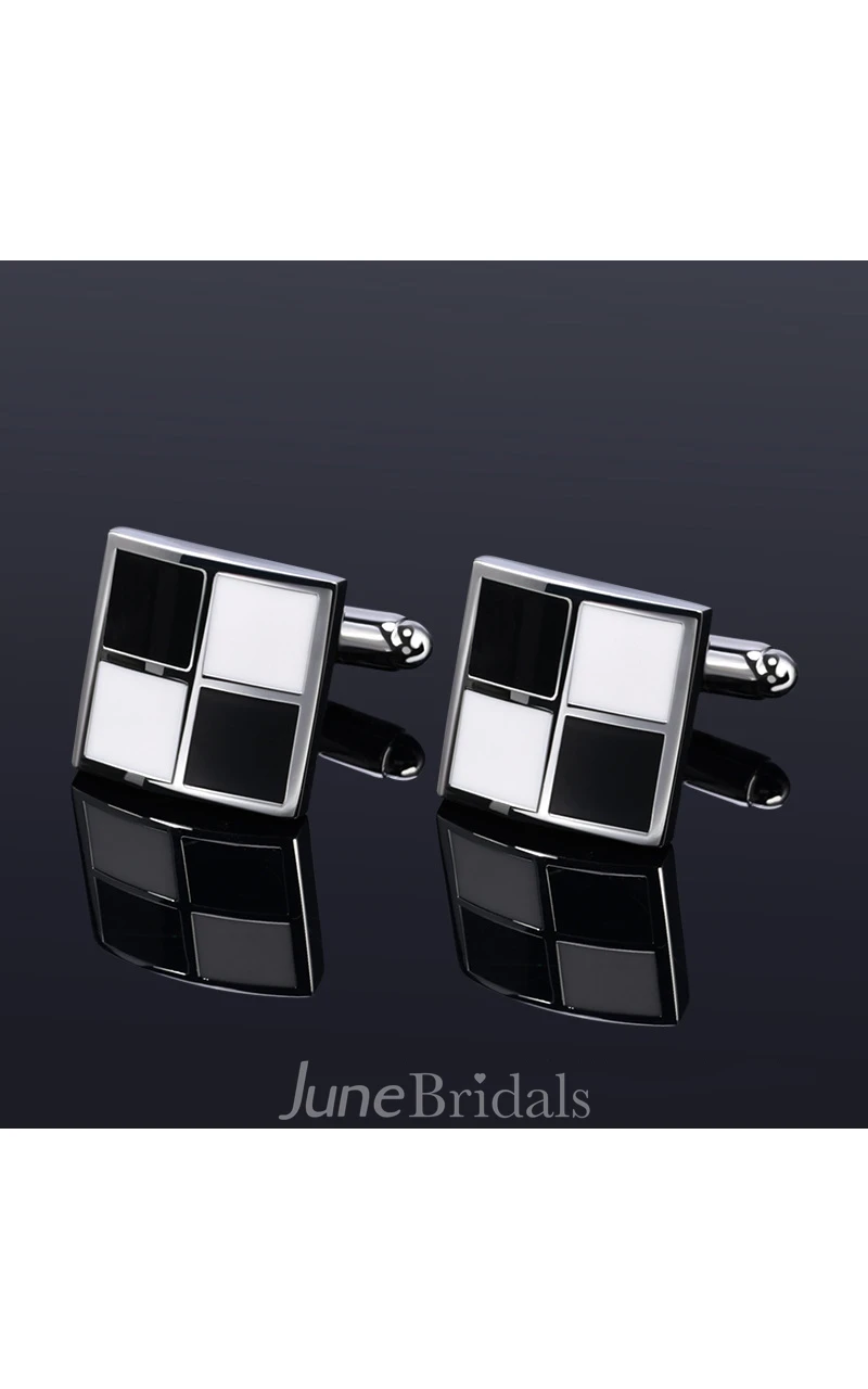 Simple Classic Alloy Cufflinks-10 Styles