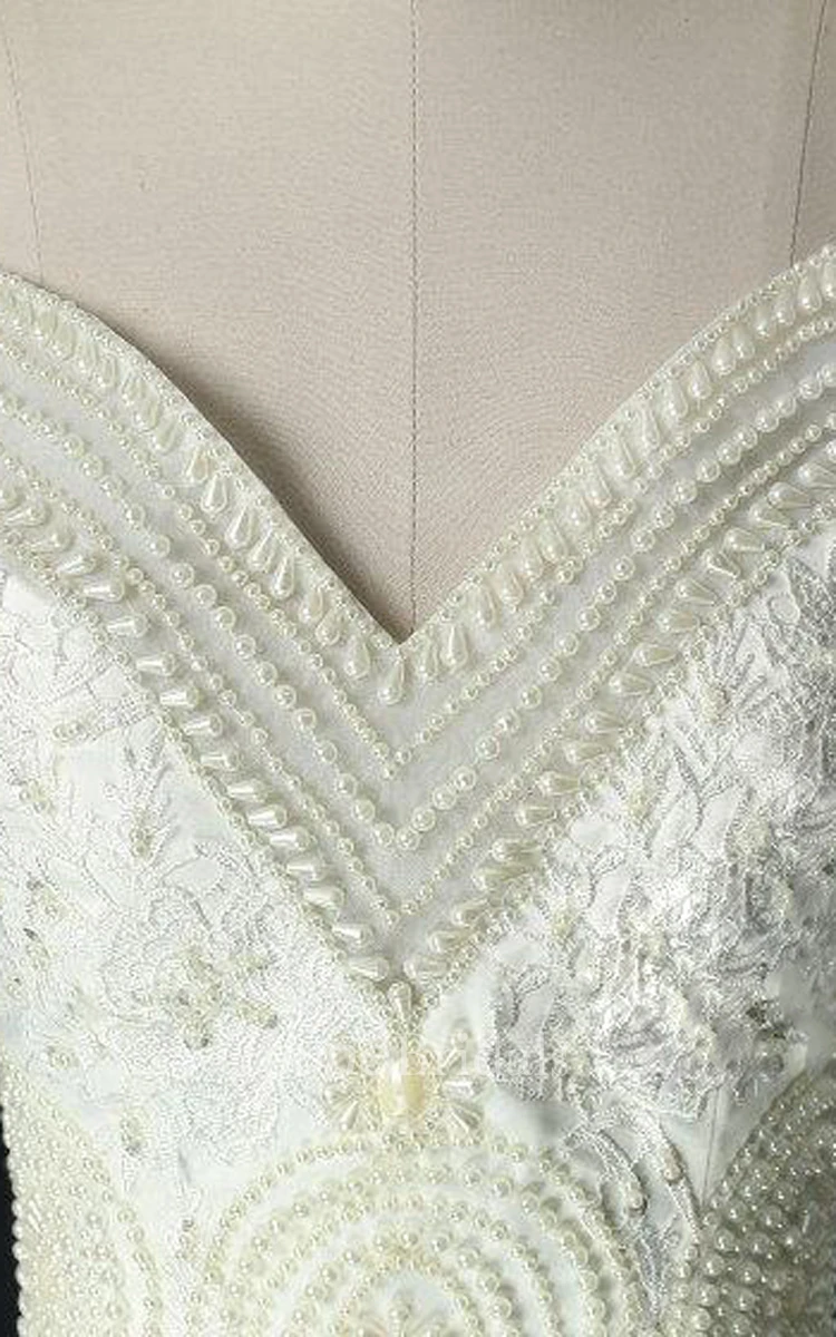 Off-The-Shoulder Tulle Lace Organza Satin Dress With Appliques