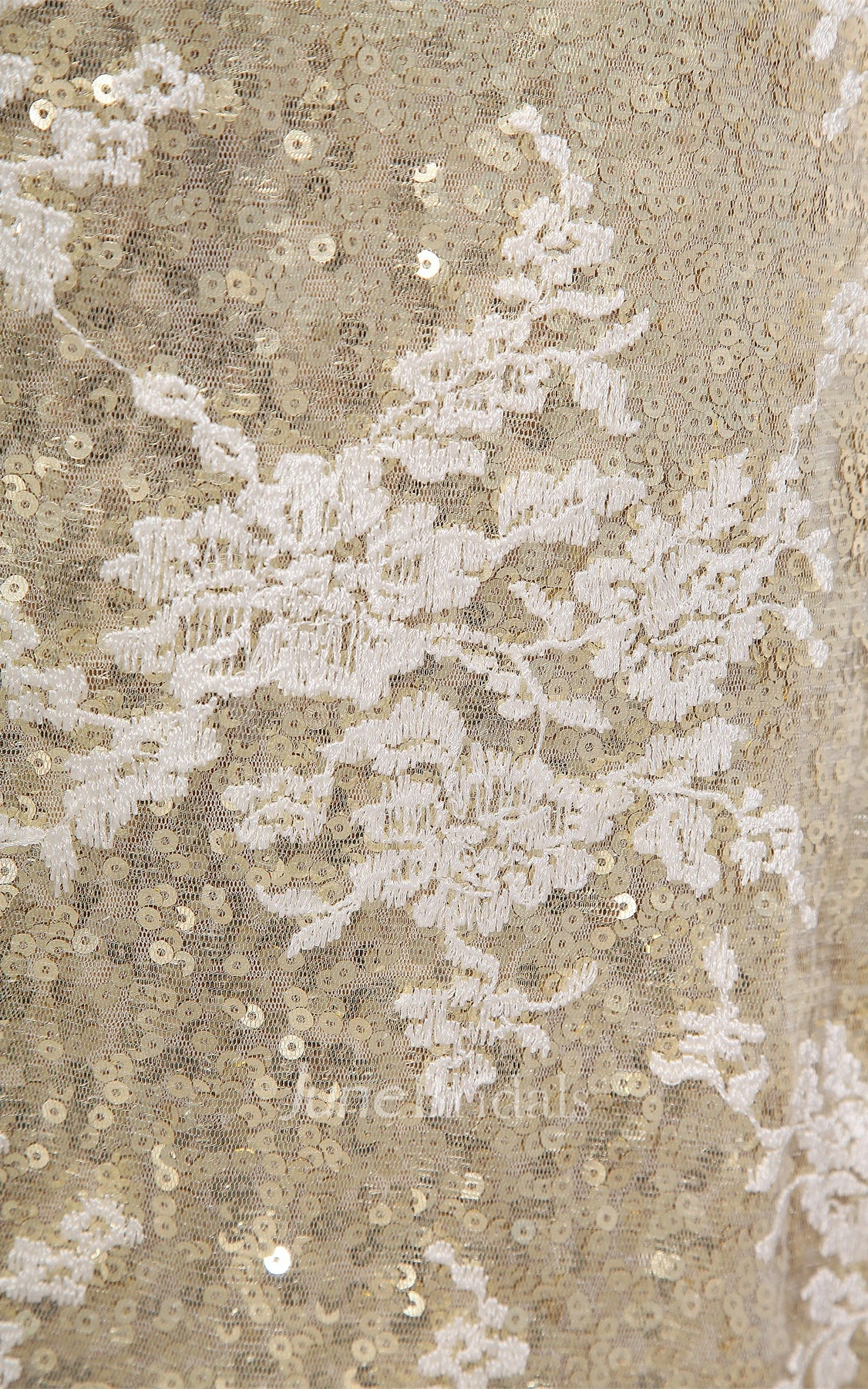 Strapless Tulle Floor-Length Dress with Overall Sequined Design