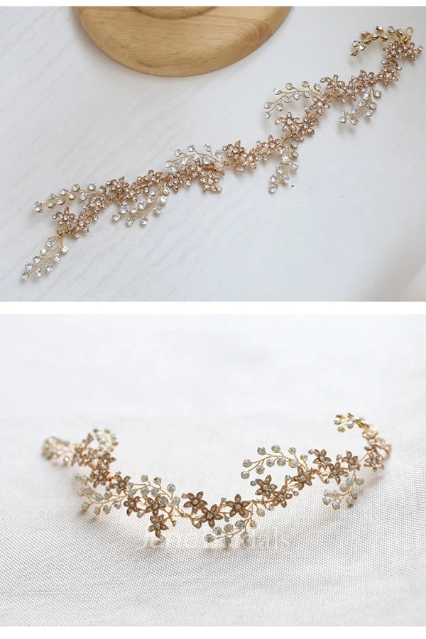 Original Rhinestone Twig Soft Short Hair Head Ring 35Cm