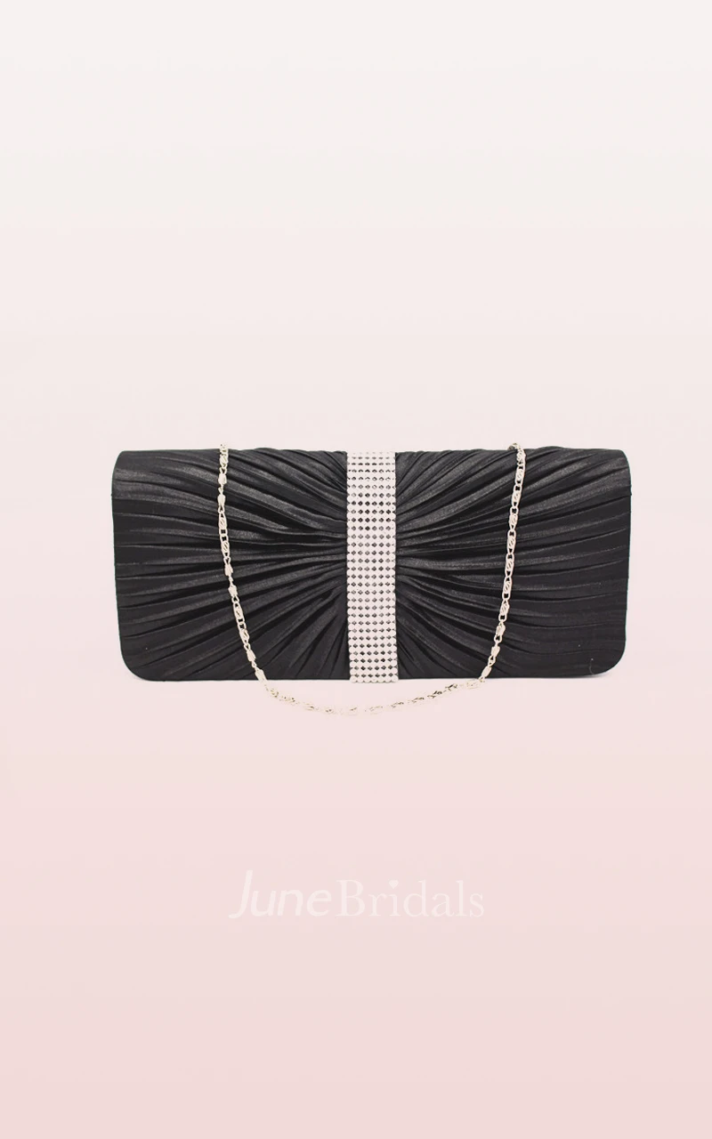 Ruching Rhinestone Handbag