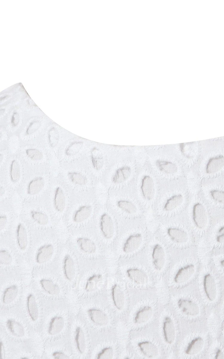 Sleeveless Scoop-neck A-line Tulle Dress With Belt