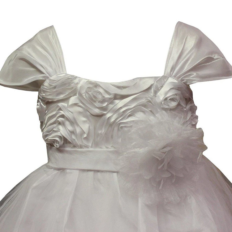 Cap-sleeved A-line Dress With Floral Bodice