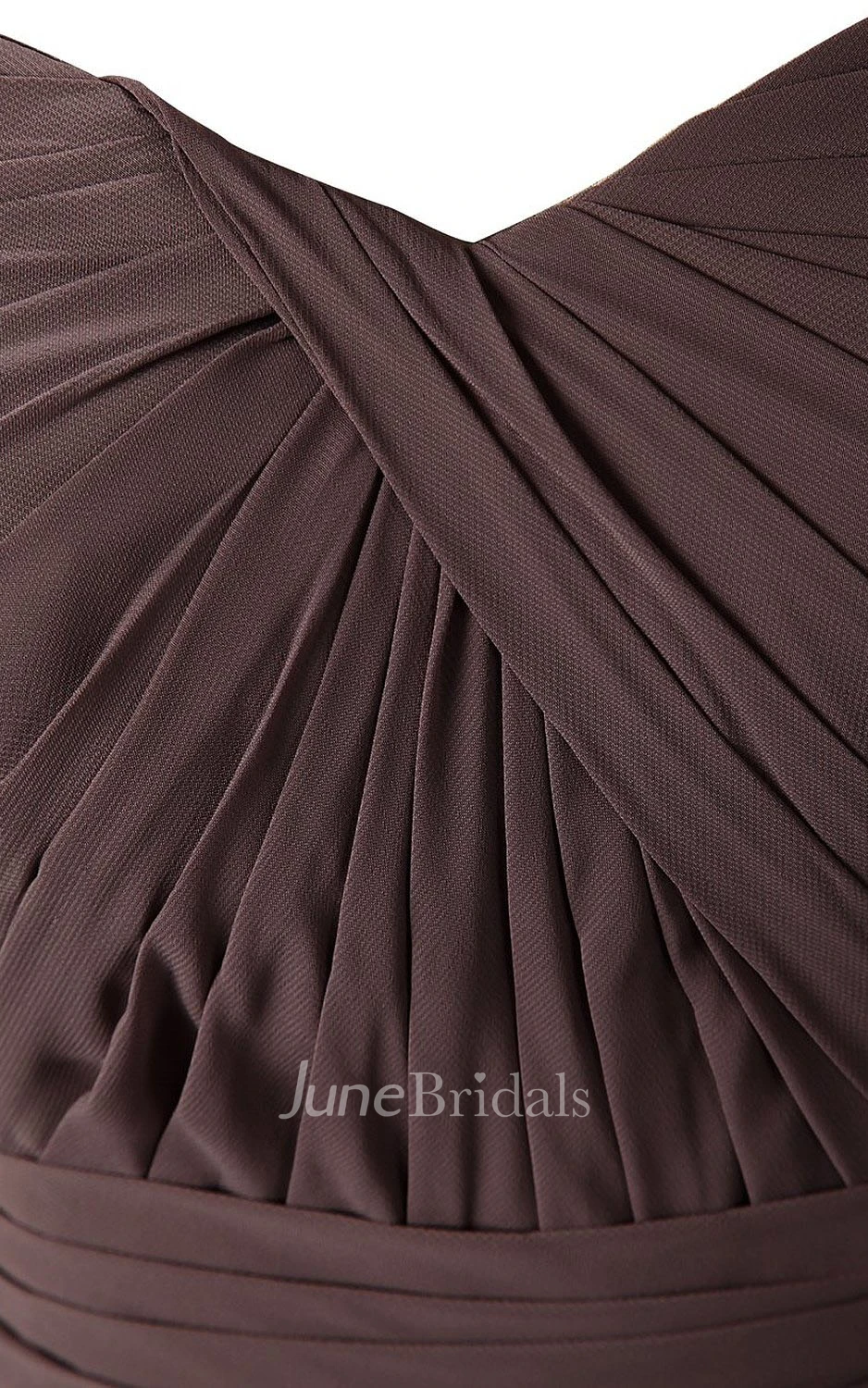 Sweetheat Ruched Long Pleated Chiffon Dress