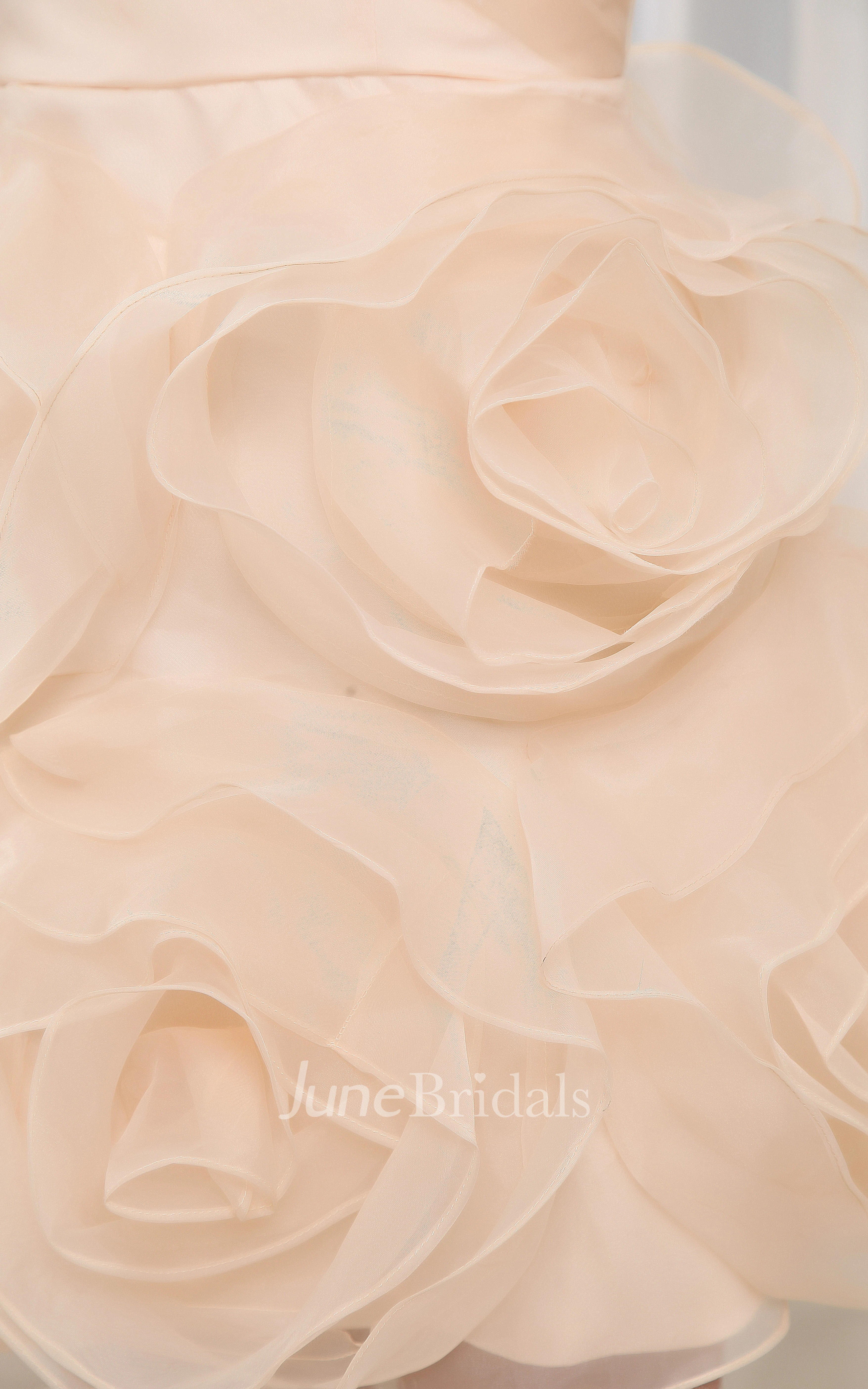 Sleeveless Chiffon Mini Dress With Spaghetti Straps and Flowers