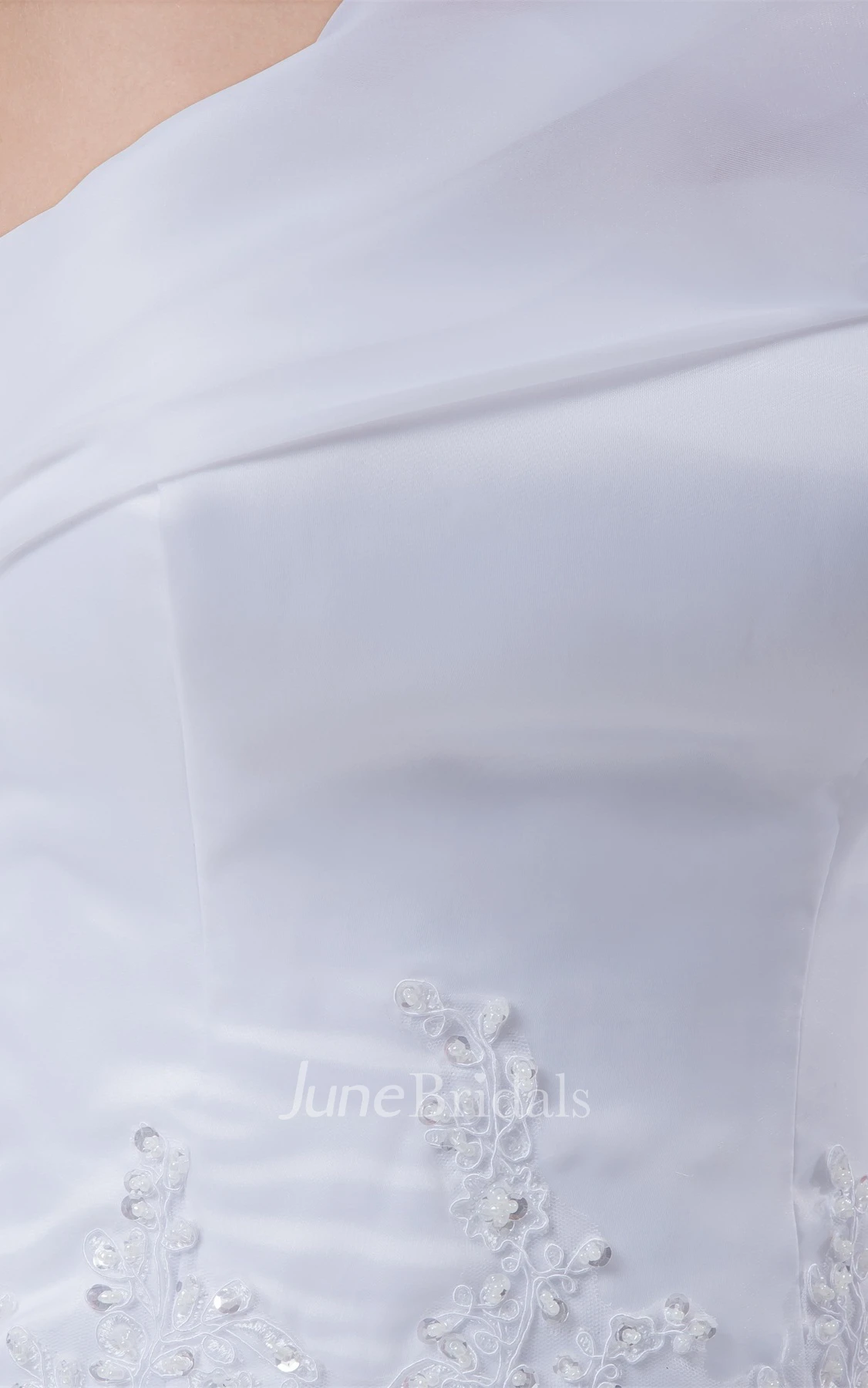 One-Shoulder Sheath Maxi Lace Dress with Tiers and Flower