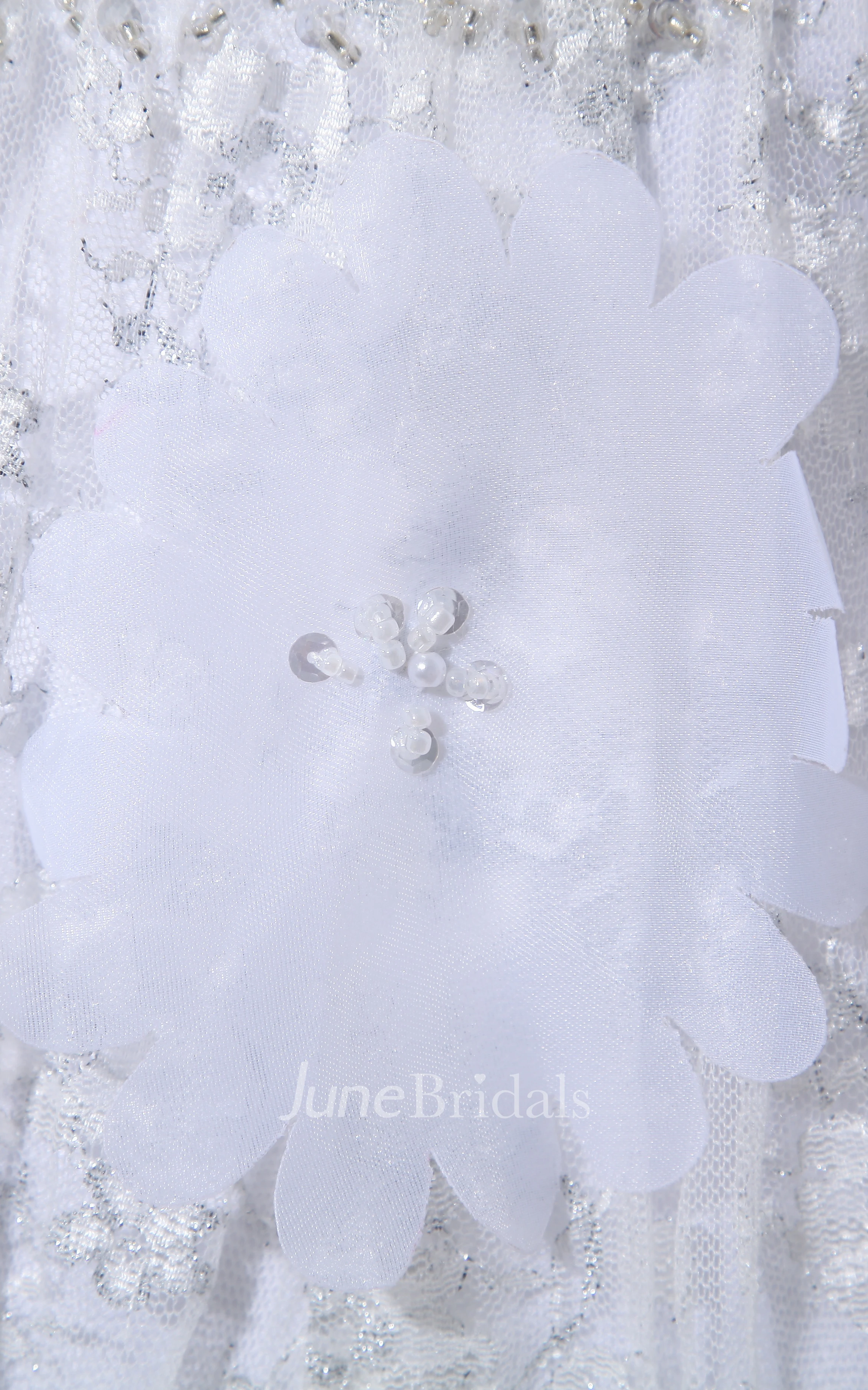 Chic Sweetheart A-Line Dress With Beading and Flower