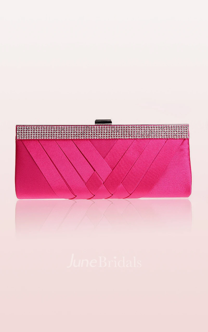Rhinestone Woven Clutch