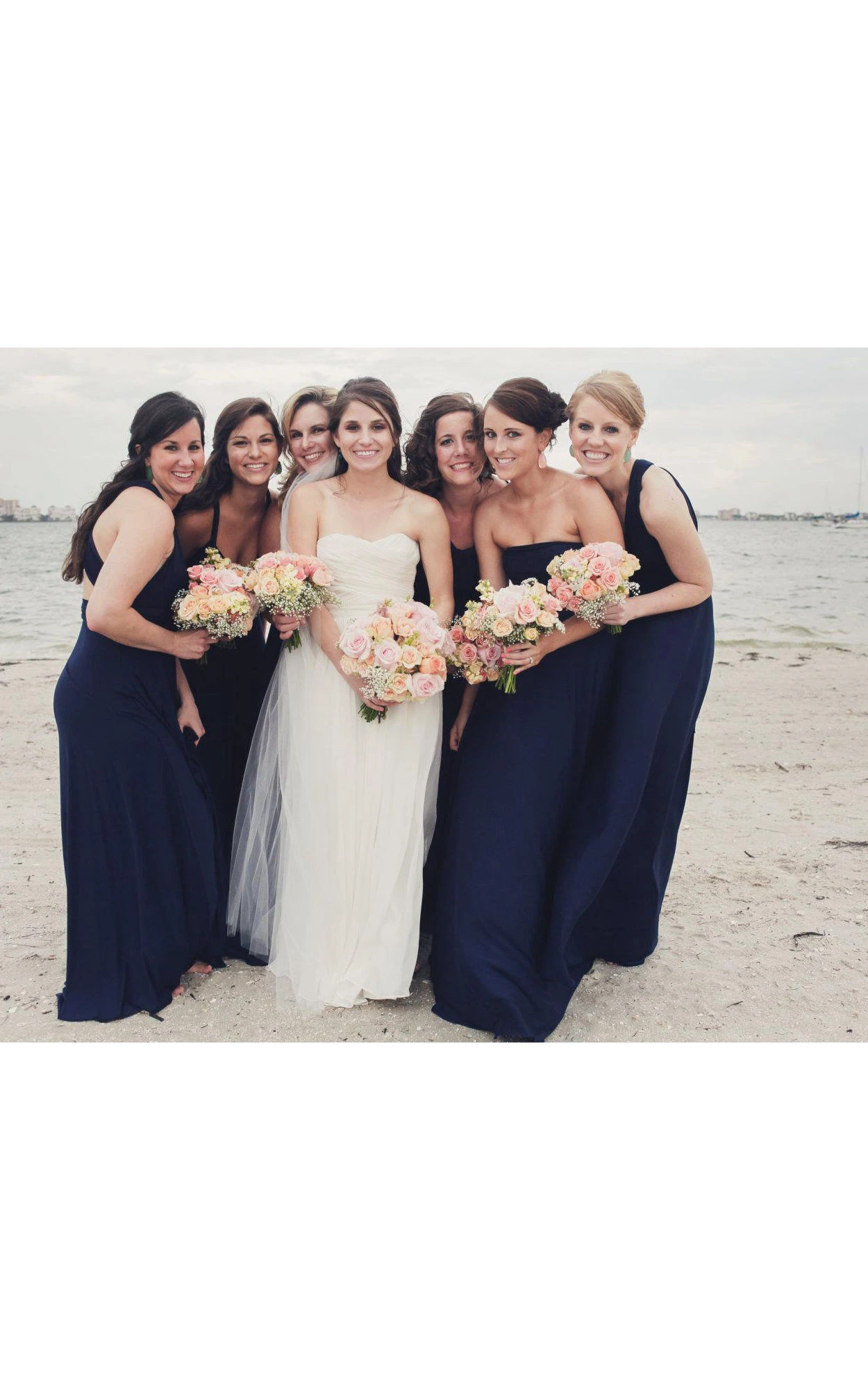 Navy Blue Infinity Long Maternity Dress