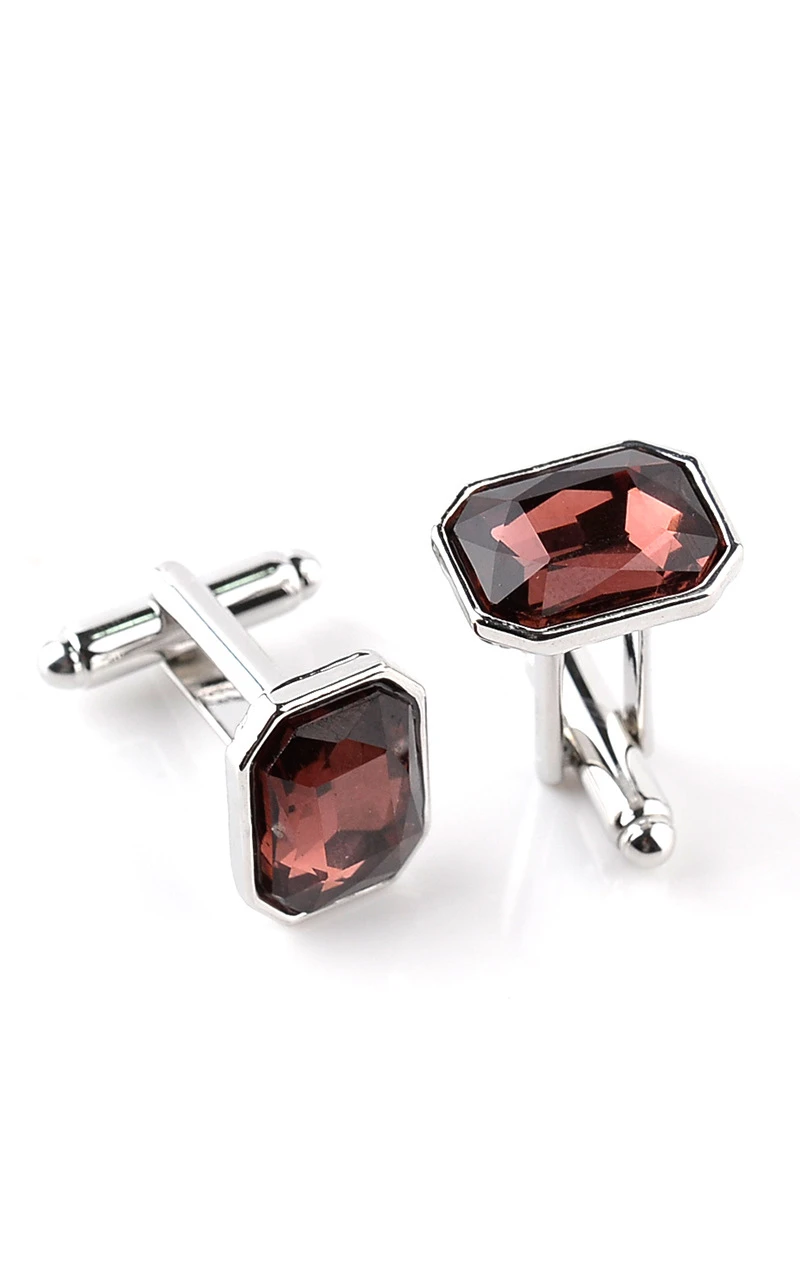 Crystal Alloy Cufflinks-5 Color Options
