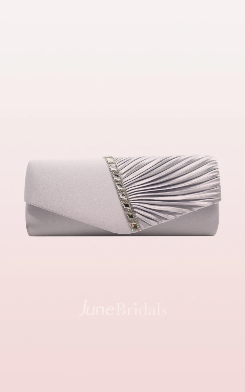 Rhinestone Satin Clutch