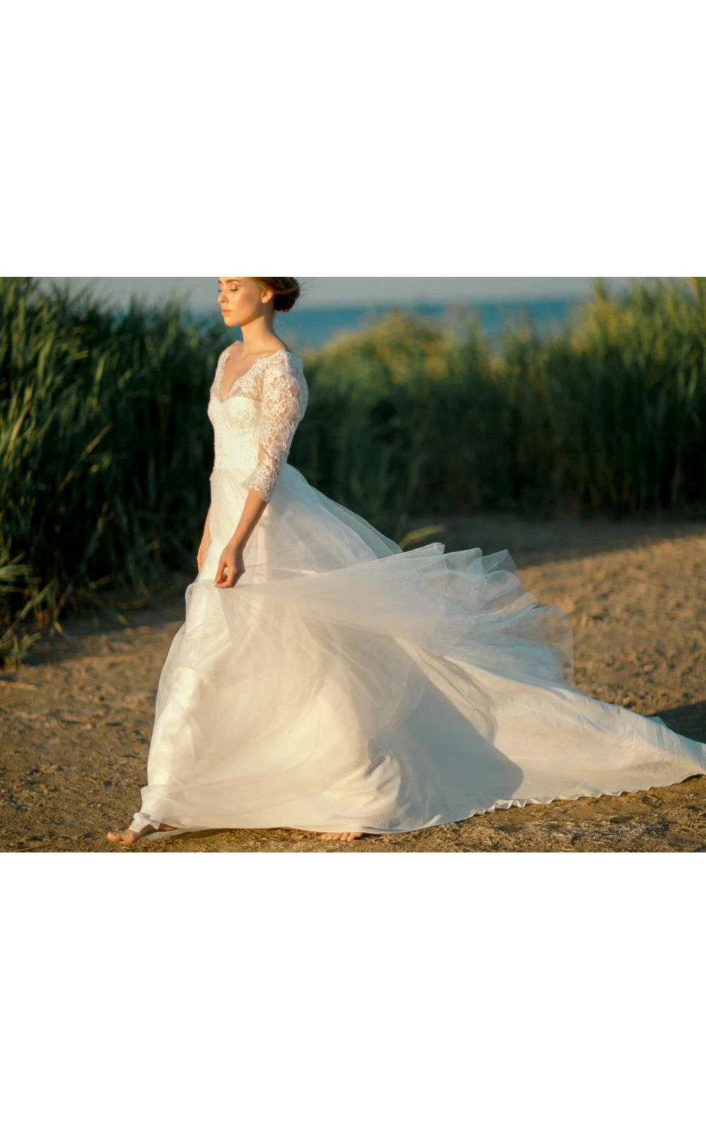 White Wedding Tulle Wedding Classic White Wedding Lace Wedding Dress