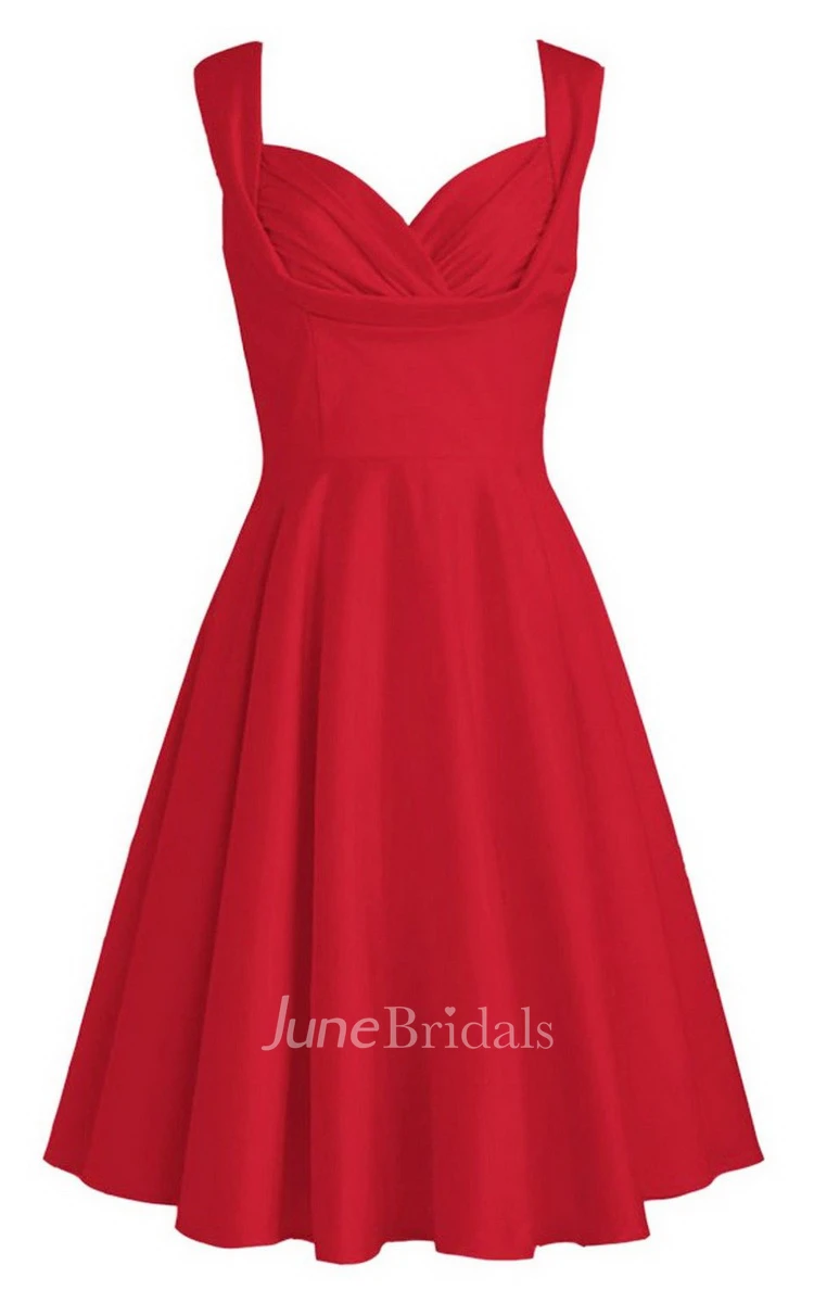 Sleeveless Sweetheart Short Ruffled Chiffon Dress