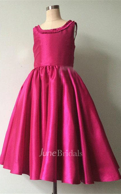 Sleeveless Taffeta Dress With Backless