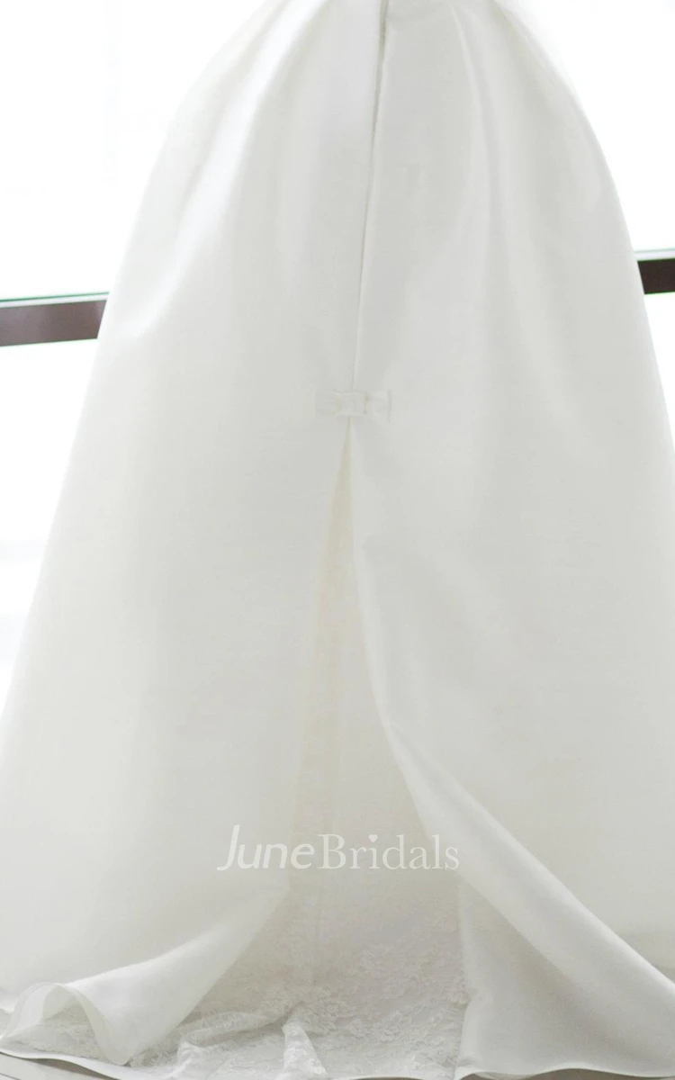 Long Sleeve Lace Weddig Dress With Bolero