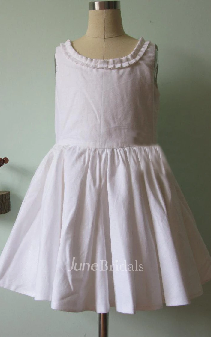 Sleeveless Pleated A-line Taffeta Dress With Backless