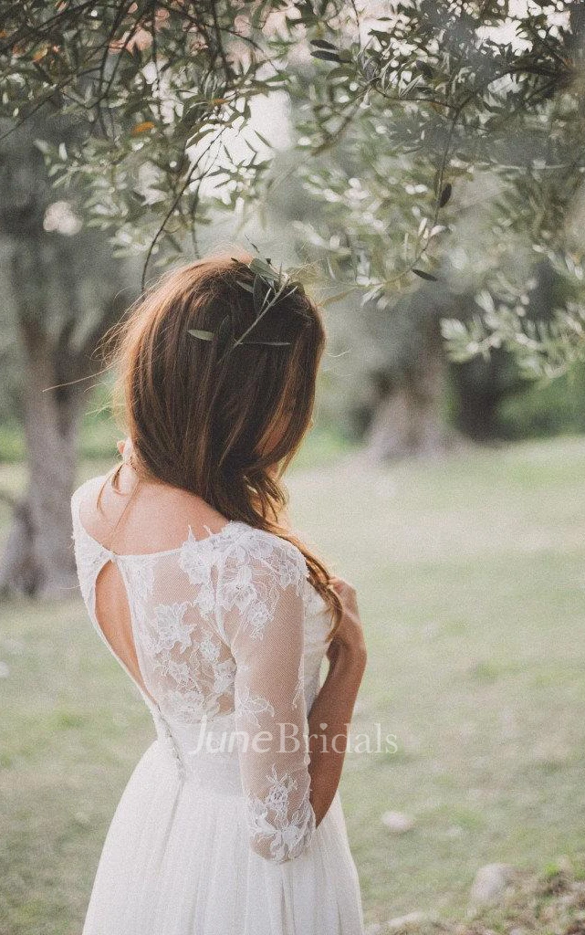 Corset Wedding With Lace Bodice Dress