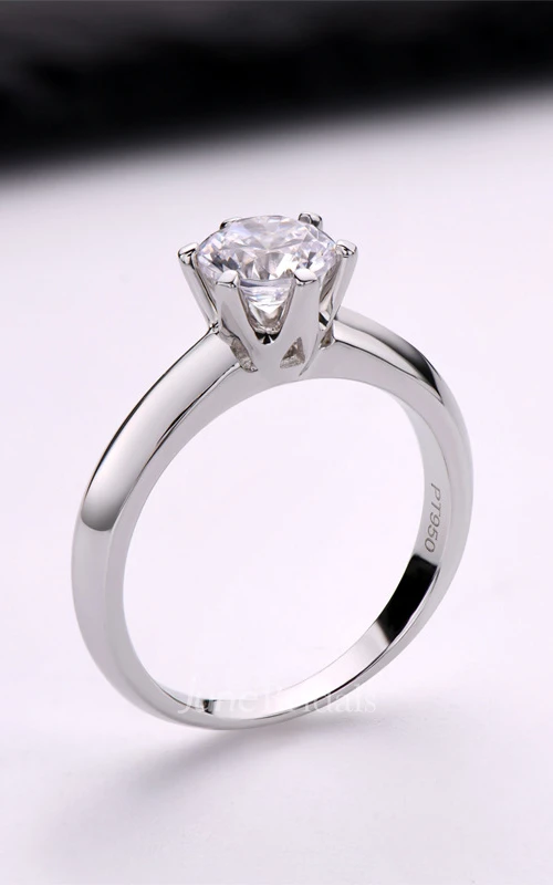 Classic Round Cut 925 Silver Wedding Rings