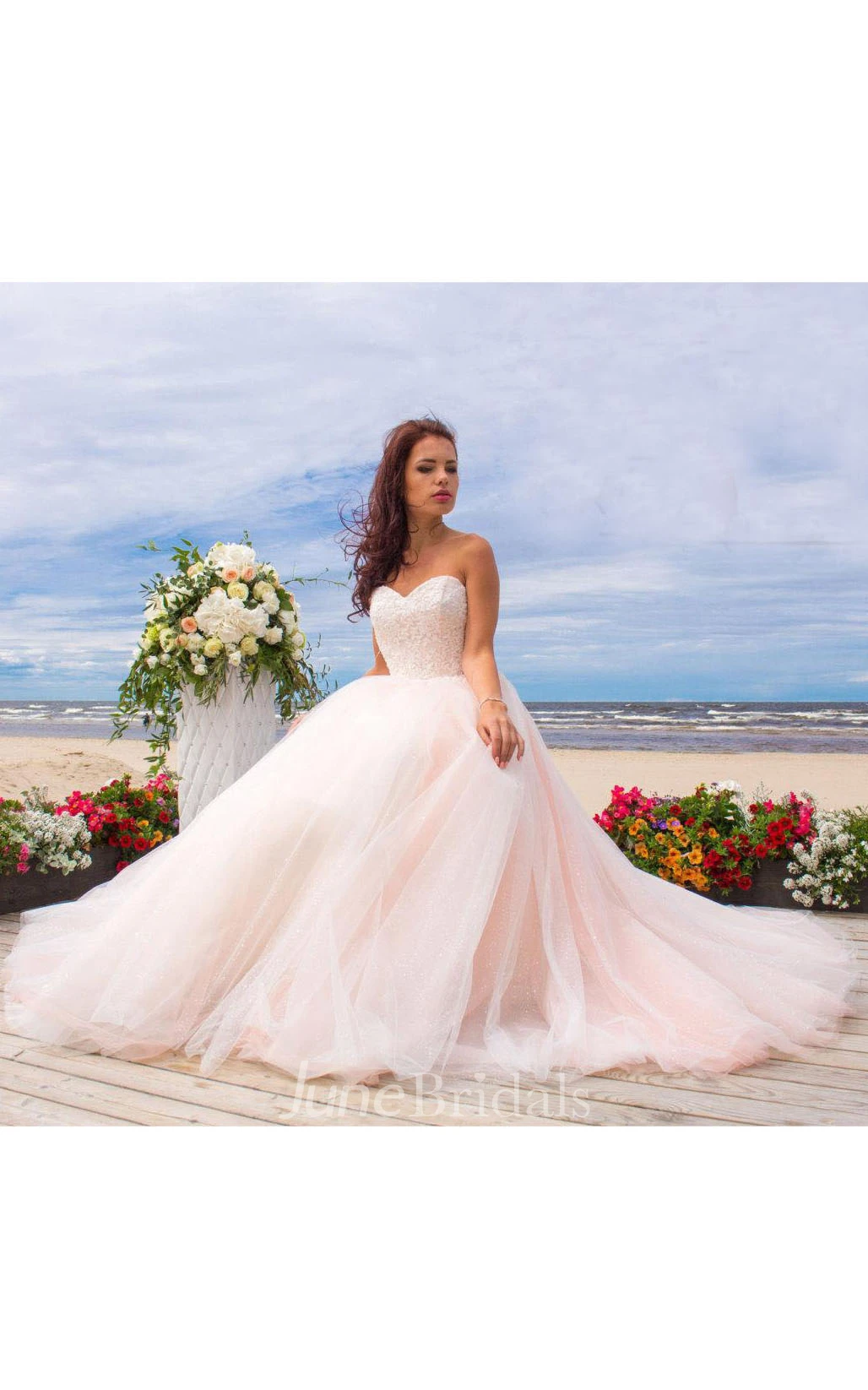 Ball Gown Tulle Lace Satin Weddig Dress