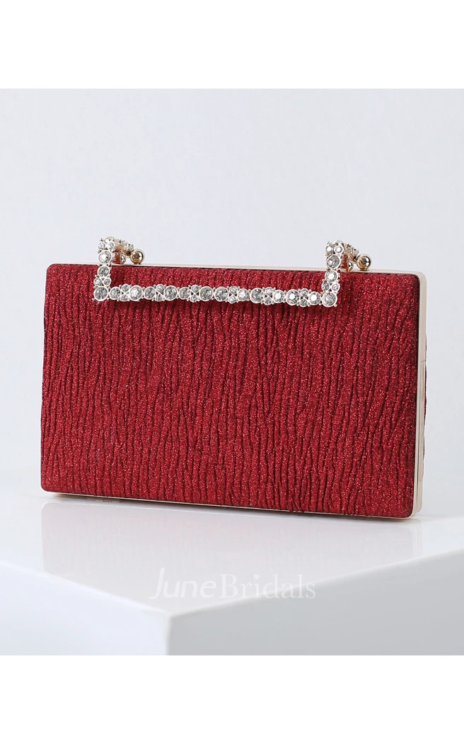 Simple Clutch with Crystal Handle