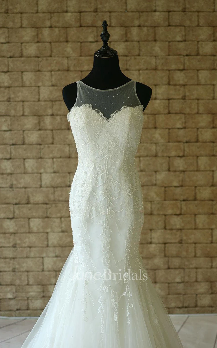 Mermaid Lace Weddig Dress With Beading