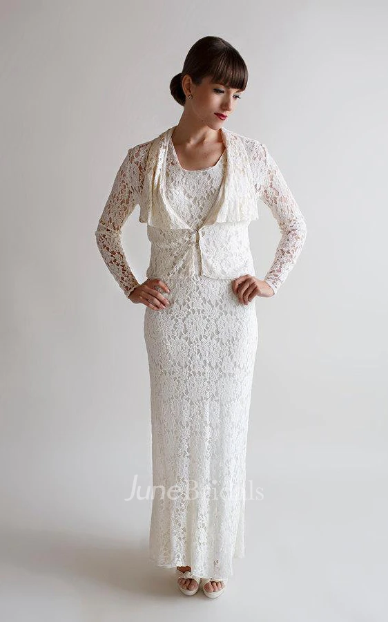 1930S Deco Wedding Gown Vintage Lace Wedding Dress