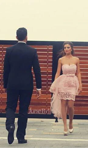 Sexy Sweetheart Sleeveless Detachable Cockatail Dress Lace Tulle