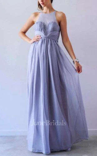 Light Purple Floor-length Chiffon Dress