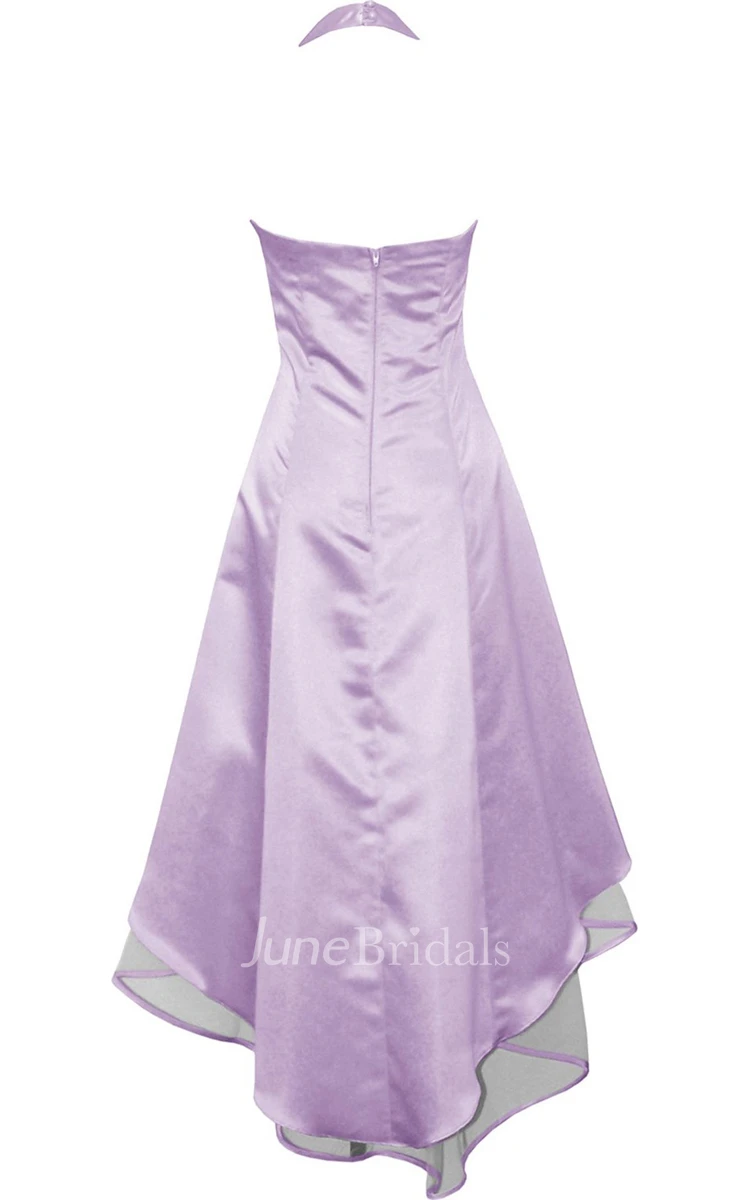 Ruched Bust Beading Dress With Tulle Skirt