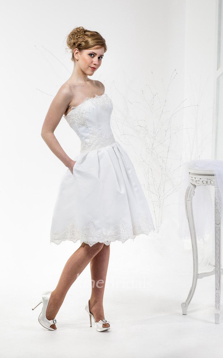 Corset Tea Length Wedding Dresses