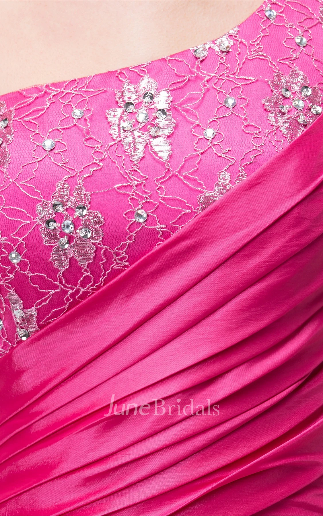 Sleeveless Column Maxi Dress with Appliques and Ruched Bodice