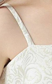 Floor Length Golden Brocade Girls' Communion Classic And Coat Set Dress