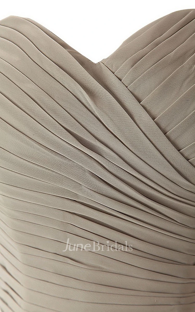 Chic Sweetheart Ruched A-line Gown With Lace-up Back