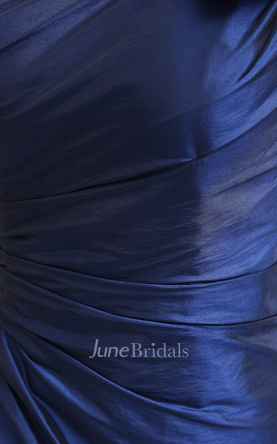 Asymmetrical One-Shoulder Dress With Flower And Side Gathering