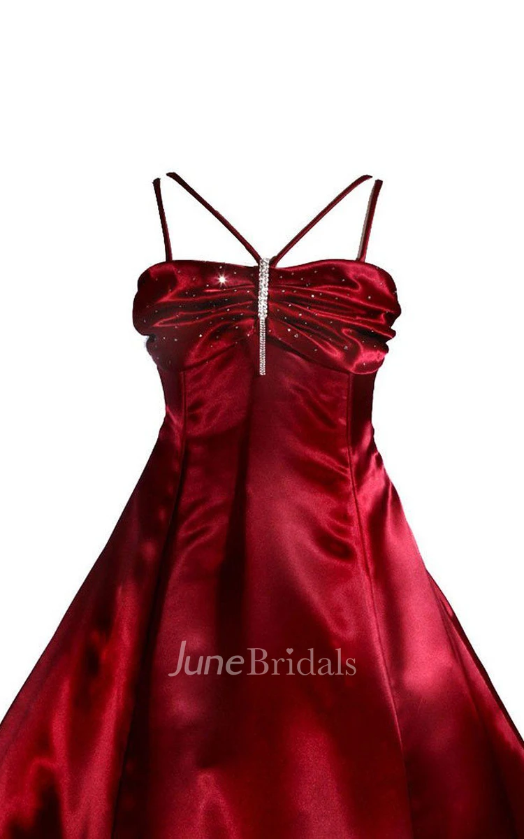 Sleeveless A-line Ruched Dress With Detachable Shawl