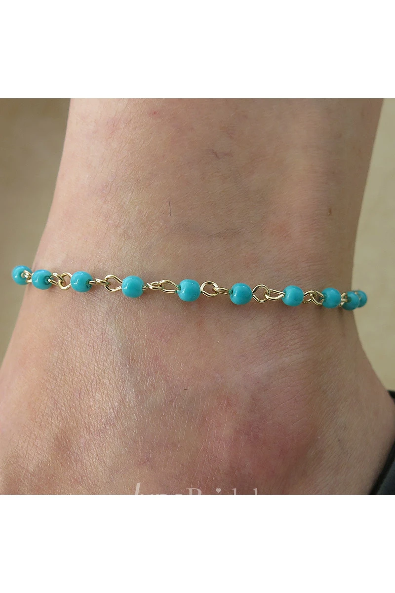 Western Style New Alloy Pearl Foot Fashion Simple Anklet