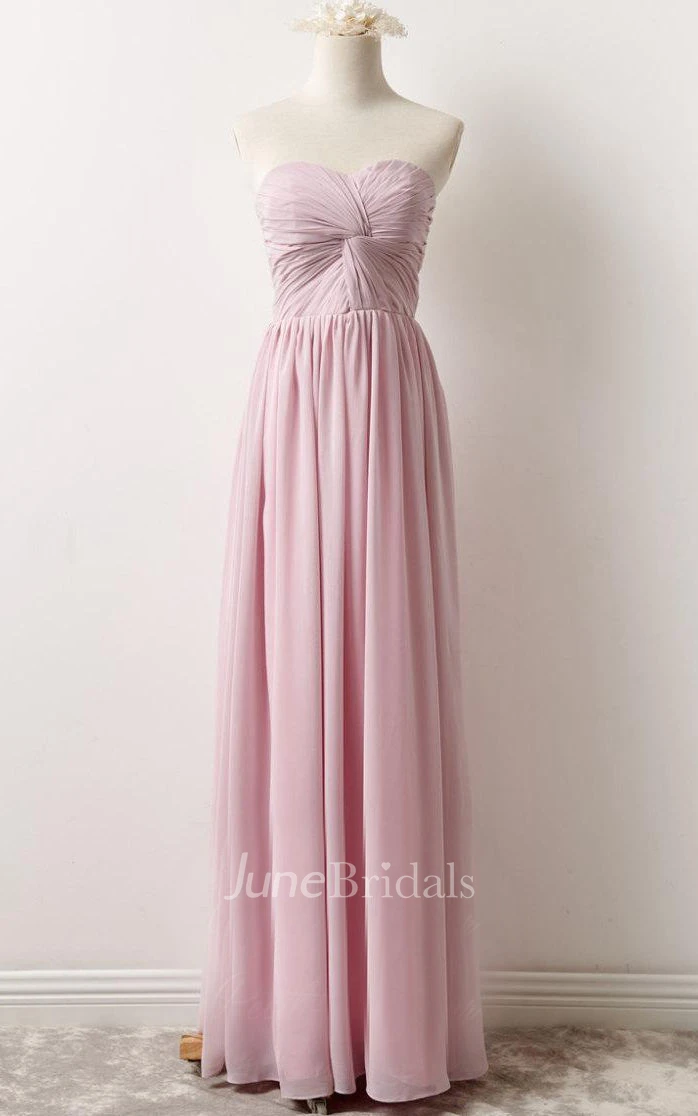 Strapped Chiffon&Lace Dress With Corset Back