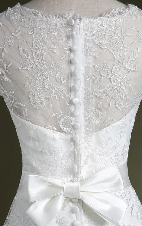 A-Line Floor-Length Appliques Zipper Corset Back Tulle Lace Satin Dress