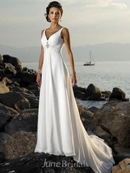 Beach Wedding Dress with Low Back