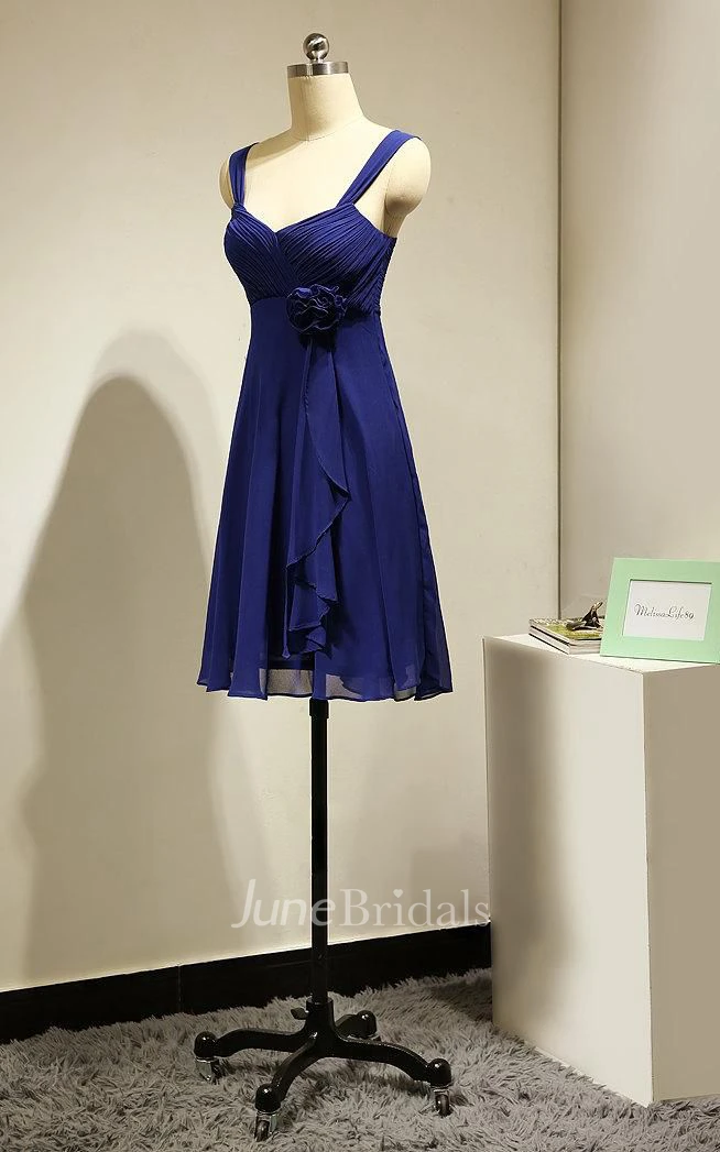 Short Royal Blue Bridesmaid Dress