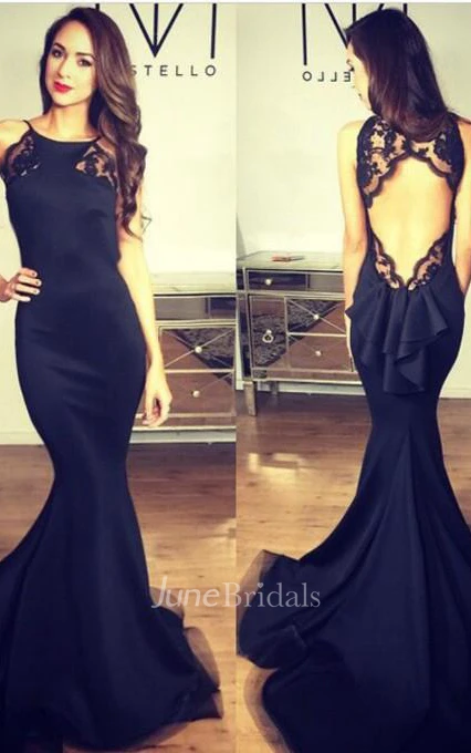 Sexy Sleeveless Long Sheath Wedding Dress With Open Back