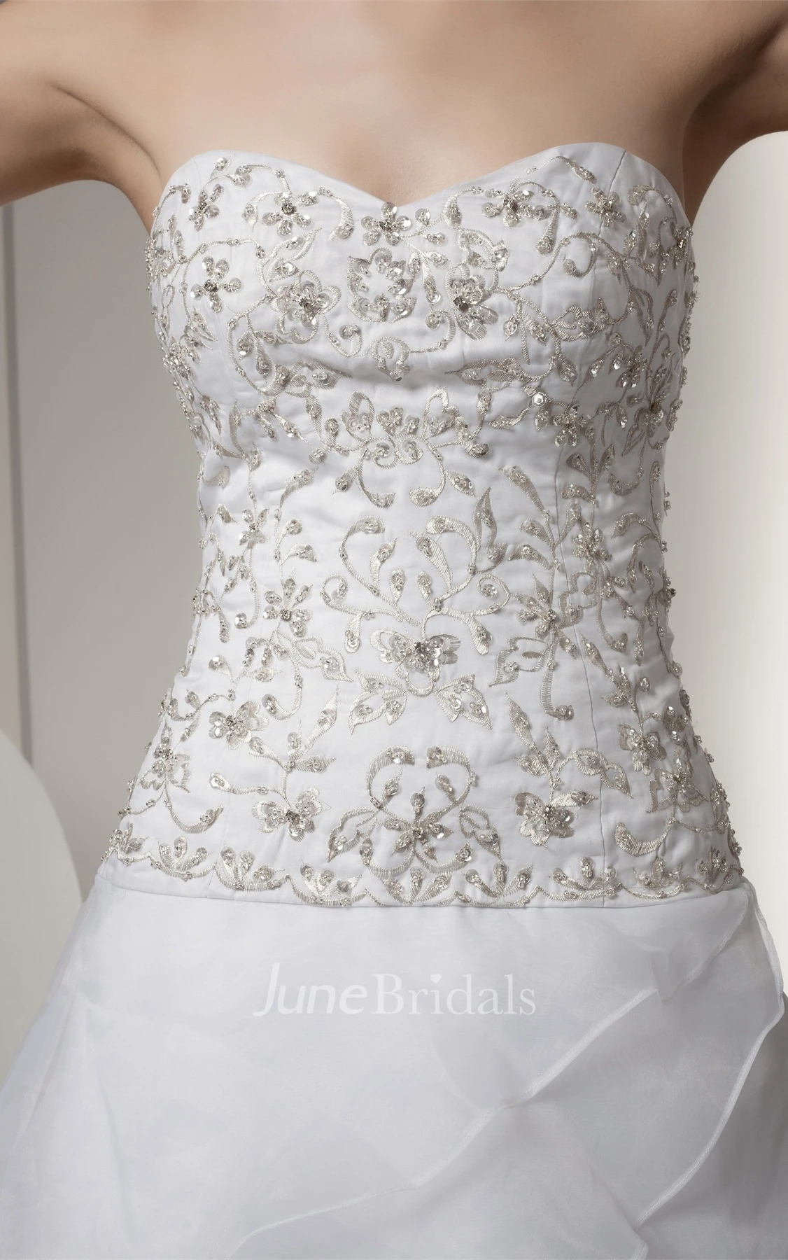 Sweetheart A-Line Ball Gown with Beading and Embroidered Bodice